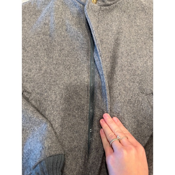 Woolrich Jacket Women's XL Gray Wool Insulated Streetwear Outdoor Full Zip - Picture 6 of 12